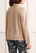 Soft Knit Funnel Neck Top With Buttons