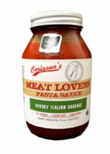 Carfagna's Meat Lovers Savory Italian Sausage Pasta Sauce