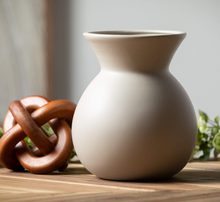 Matte Gray Hourglass Vase