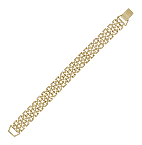Gold Watch Style Closure Bracelet