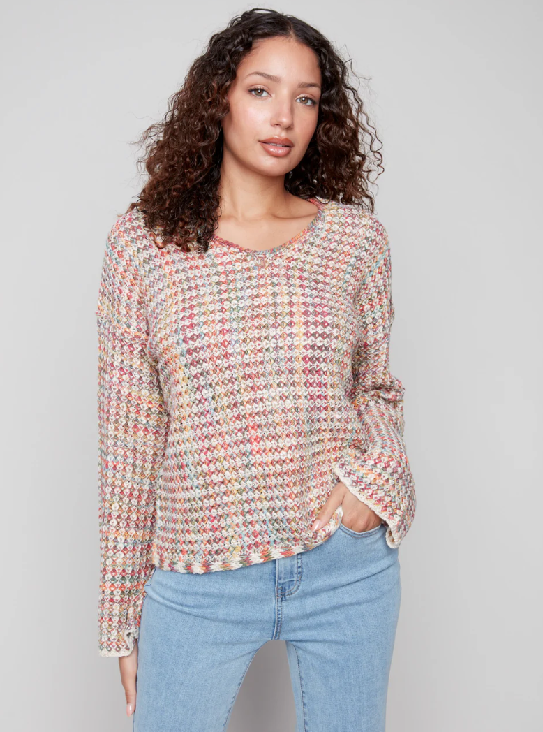 Novelty Yarn Crochet Sweater
