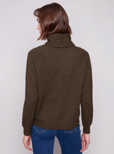 Textured Cowl Neck Knit Sweater