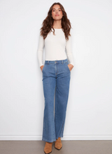 Wide Leg Stretch Jeans