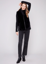 Printed Reversible Quilted Faux Fur Vest