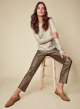 Metallic Knit Hoodie Sweater