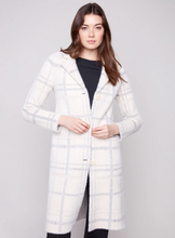 Long Plaid Knit Coatigan