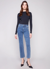 Straight Leg Jeans With Side Studs