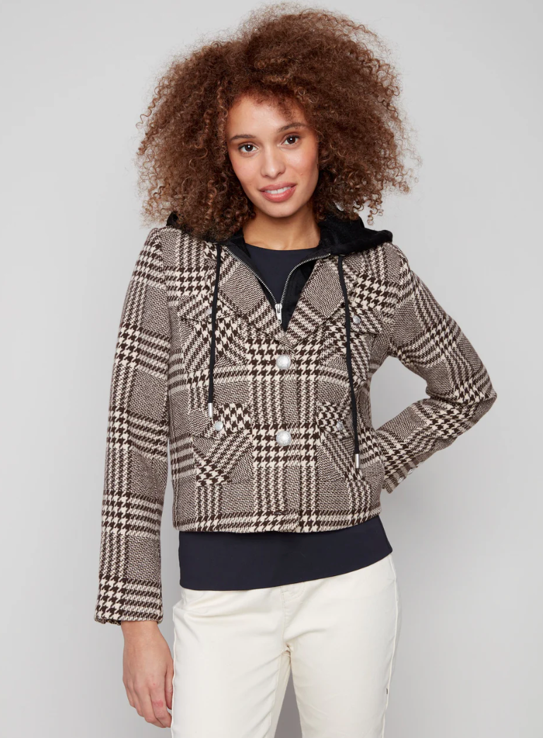 Glenn Plaid Hooded Jacket