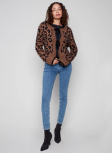 Bow Tie Jacquard Knit Cardigan