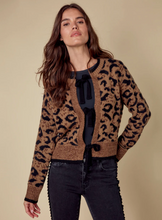 Bow Tie Jacquard Knit Cardigan