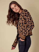 Bow Tie Jacquard Knit Cardigan