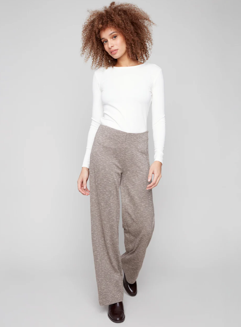 Herringbone Pull-On Pants