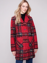 Plaid Bouclé Knit Coat