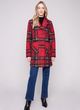 Plaid Bouclé Knit Coat