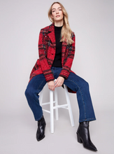 Plaid Bouclé Knit Coat