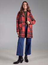 Plaid Bouclé Knit Coat