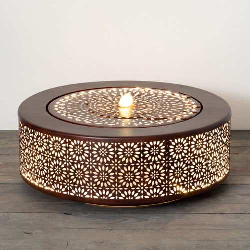 LED Large Floral Copper Fountain