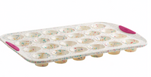 Structure Silicon 24 Count Mini Muffin Pan in White Confetti