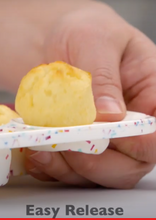 Structure Silicon 24 Count Mini Muffin Pan in White Confetti