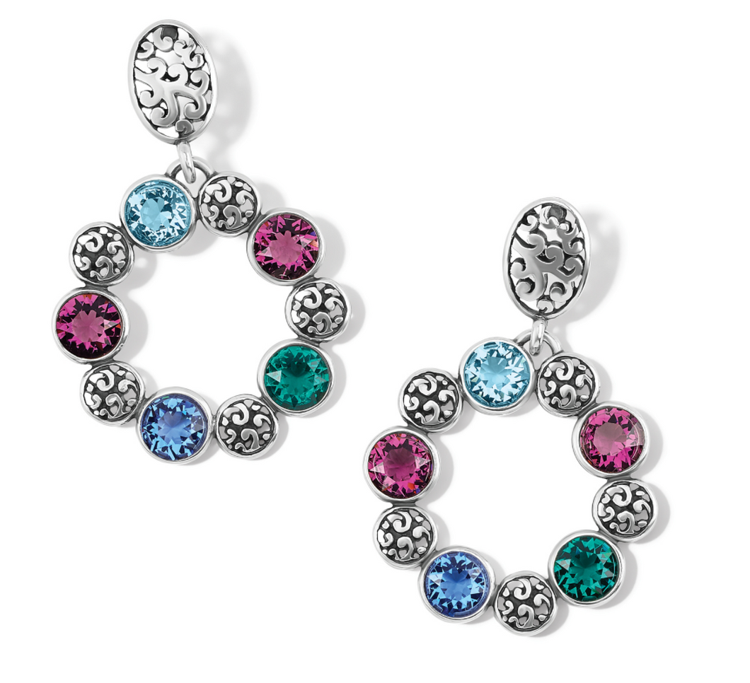 Elora Gems Circle Post Earrings