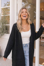 Open Front Sweater Cardigan with Relaxed Patch Pockets