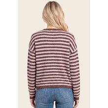 Striped Button Down Sweater Cardigan