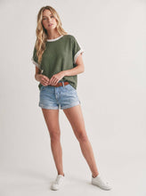 Round Neck Color Block Top