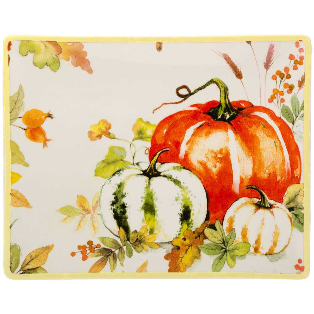 Pumpkin Love Ceramic Rectangle Plate