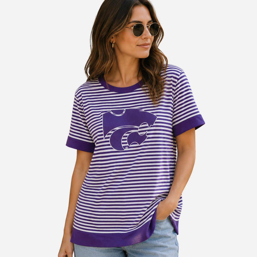 Kansas State Wildcats Striped Tee