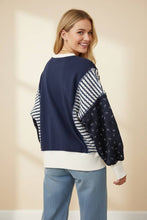 Mixed Print Oversized Knit Top