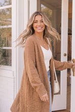 Open Front Sweater Cardigan with Relaxed Patch Pockets