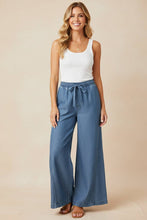 Drawstring Wide Leg Denim Pants