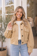 Taupe Fleece Oversized Jacket Balloon Sleeves Utility Pocket