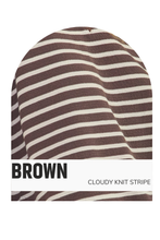 Round Neck Cloudy Knit Stripe Top