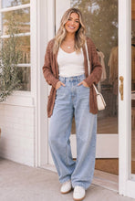 Open Front Dolman Sleeve Pocket Cardigan