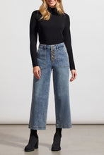 Brooke Button Fly Hugging Crop Wide Leg