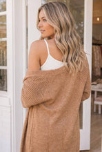 Open Front Sweater Cardigan with Relaxed Patch Pockets