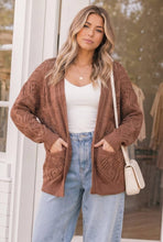 Open Front Dolman Sleeve Pocket Cardigan