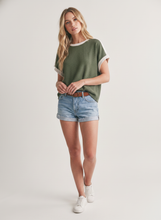 Round Neck Color Block Top