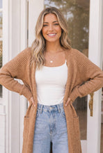 Open Front Sweater Cardigan with Relaxed Patch Pockets