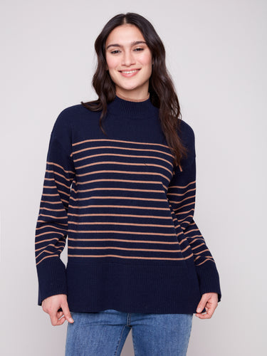 Yarn Dyed Sweater- Navy