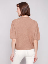Elbow Sleeves Balloon Shape Sweater- Sesame
