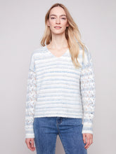 Space Dye Yarn Sweater- Iris