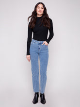 Denim Corduroy Straight Leg Pants