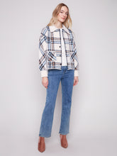 Eyelash Yarn Jacket- Ecru