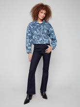 Cropped Jacquard Denim Jacket