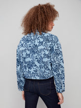 Cropped Jacquard Denim Jacket