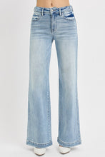 Risen Tummy Control High Rise Wide Leg Adjustable WB Jeans
