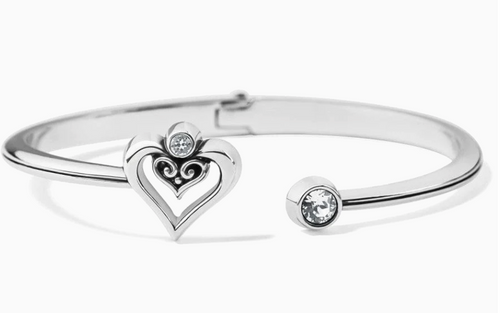 Alcazar Duet Heart Open Hinged Bangle