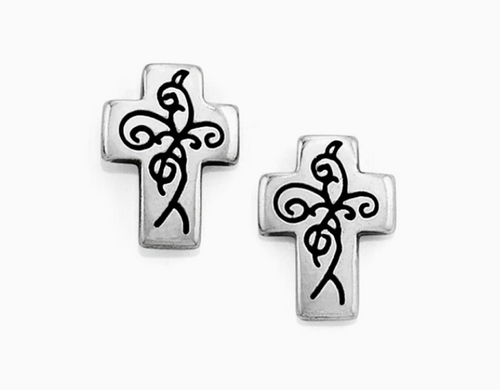 True Cross Mini Post Earrings